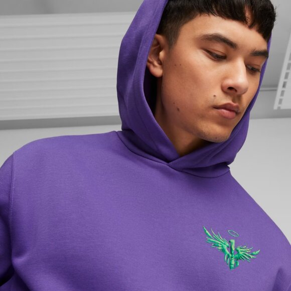 Puma x LaMelo Ball Toxic Purple Green Basketball Hoodie Men's Size XL - Picture 4 of 16